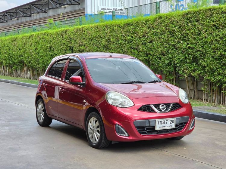 Nissan March 2017 1.2 E Sedan เบนซิน ไม่ติดแก๊ส เกียร์อัตโนมัติ แดง รูปที่ 2