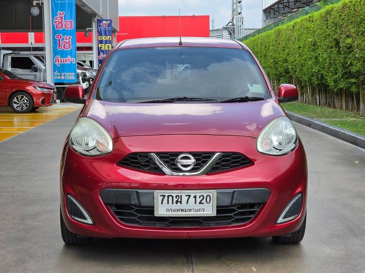 Nissan March 2017 1.2 E Sedan เบนซิน ไม่ติดแก๊ส เกียร์อัตโนมัติ แดง รูปที่ 3