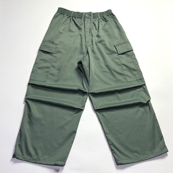 กางเกงขายาวคาร์โก้สีเขียว แบรนด์ MONO-MART เอว 30-32