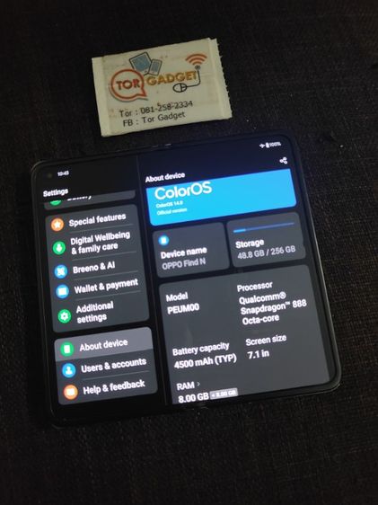 Rare item OPPO find n Fold  มีตำหนิอ่านก่อน รูปที่ 4