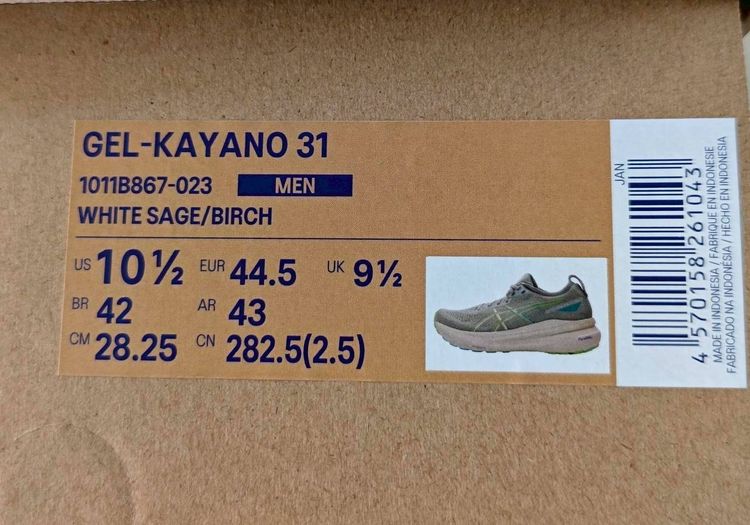 มือ1 Asics GEL-KAYANO 31 ของแท้พร้อมกล่อง รูปที่ 8