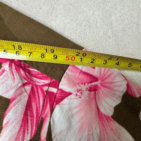 เสื้อฮาวายลายดอก​ Tommy Bahama ผ้า Silk cotton กระเป๋า​ต่อลาย Size XL​ รูปที่ 10