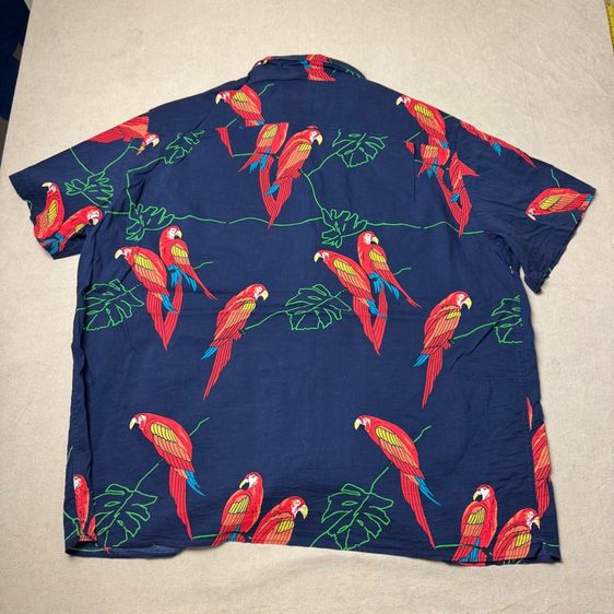 เสื้อฮาวายลายดอก​ Lands’END​ ผ้า Cotton​ ใส่สบาย Size xl รูปที่ 8