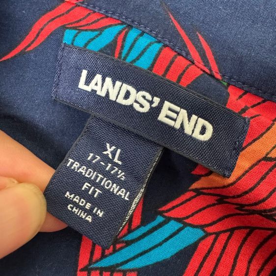 เสื้อฮาวายลายดอก​ Lands’END​ ผ้า Cotton​ ใส่สบาย Size xl รูปที่ 6