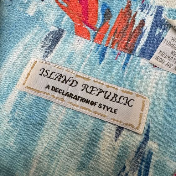 เสื้อฮาวายลายดอก​ Island Republic ผ้า Rayon Cotton Size XL​ รูปที่ 7