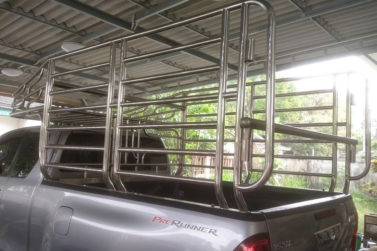 คอกสแตนเลส คอกสูงติดรถกระบะ Toyota Revo คอกสำหรับบรรทุกสินค้า