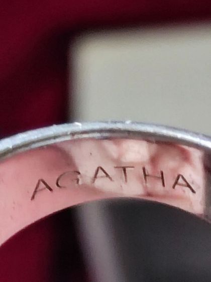 แหวนค็อกเทลคริสตัลโดมวินเทจ Agatha รูปที่ 5