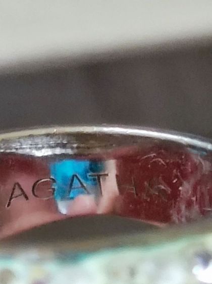 แหวนค็อกเทลคริสตัลโดมวินเทจ Agatha รูปที่ 7