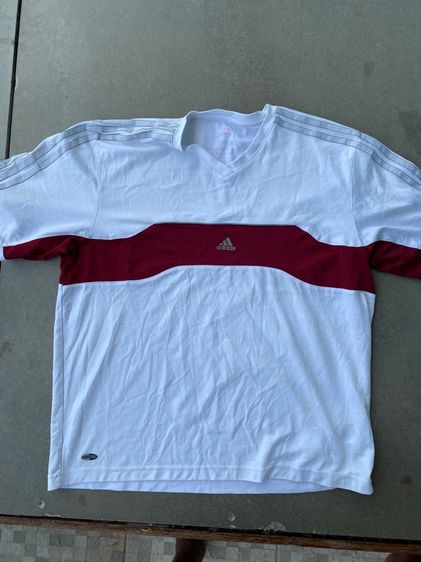 Adidas Climacool Jersey White Red Vintage Football Shirt
