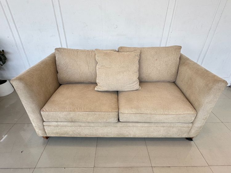โซฟา 2 ที่นั่ง เบาะผ้าสีน้ำตาล ถอดปลอกได้  รูปที่ 7