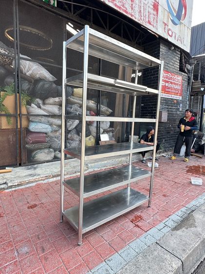 ชั้นวางของสแตนเลส เกรด 304 6 ชั้นวาง  (ขนาดกว้าง 120 CM.)  รูปที่ 2