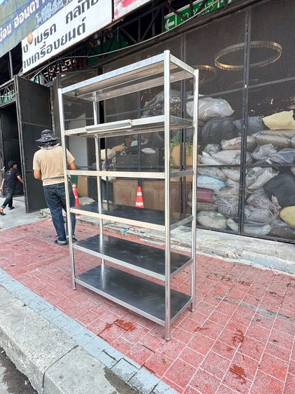 ชั้นวางของสแตนเลส เกรด 304 6 ชั้นวาง  (ขนาดกว้าง 120 CM.)  รูปที่ 3