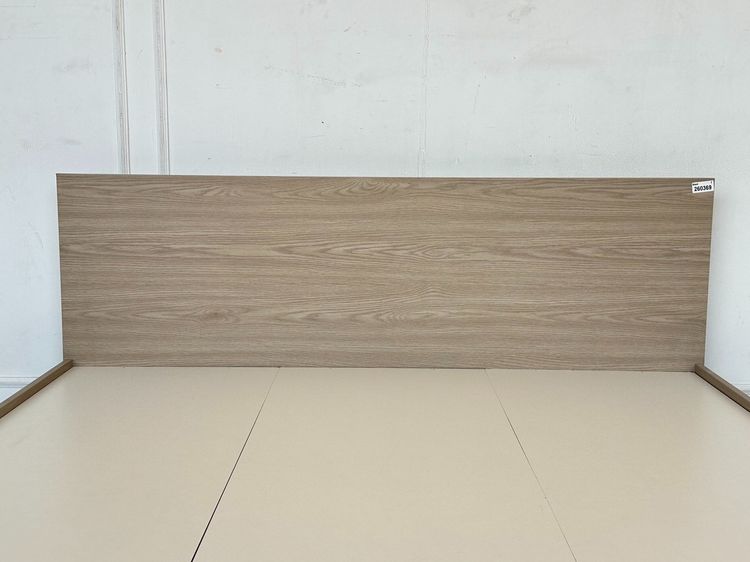 เตียงนอน 5 ฟุต โครงไม้ MDF หัวเตียงและโครงสีบีชลายไม้ คานและแผ่นรองสีขาว รูปที่ 7