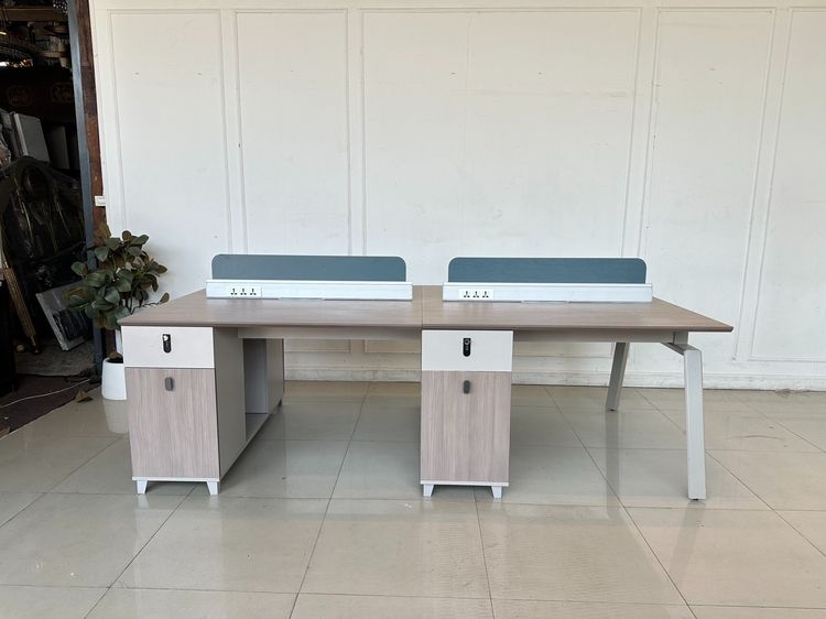 ไม้ น้ำตาล โต๊ะทำงานกลุ่ม 4 ที่นั่ง แบรนด์ BC FURNITURE