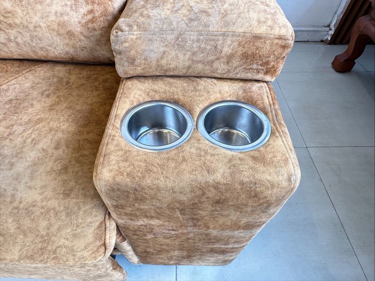 โซฟาเบด เบาะผ้ากำมะหยี่สีน้ำตาล พิงหลังปรับเอนได้ 3 ระดับ รูปที่ 11