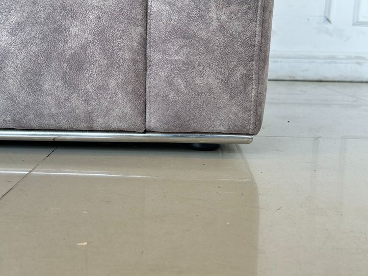 โซฟาแอล แบรนด์ SK HOME เบาะผ้ากำมะหยี่สีเทา ถอดปลอกได้ รูปที่ 9