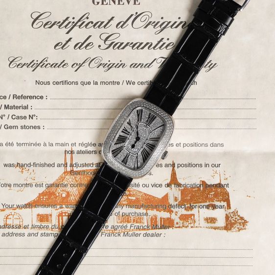 นาฬิกาหรู พร้อมกรอบเพชร เพิ่มความหรูหรา Franck Muller  Galet Diamonds Watch เรือนนี้ครบ Full Box พร้อมใบเสร็จ  รูปที่ 5