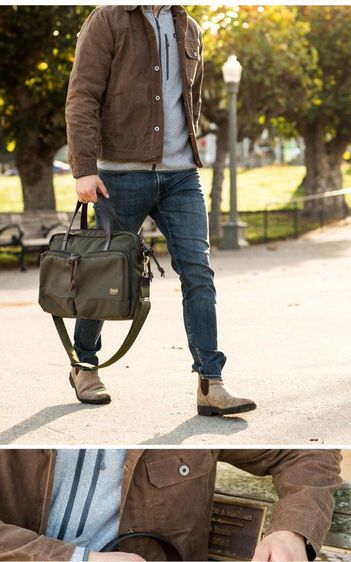 ชาย ผ้า อื่นๆ filson dryden briefcase สีดำชาโคว