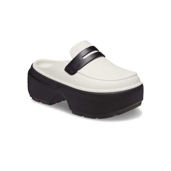 CROCS รองเท้าลำลองผู้ใหญ่ STOMP LOAFER CLOG รุ่น 2099371HR - LINEN BLACK รูปที่ 3