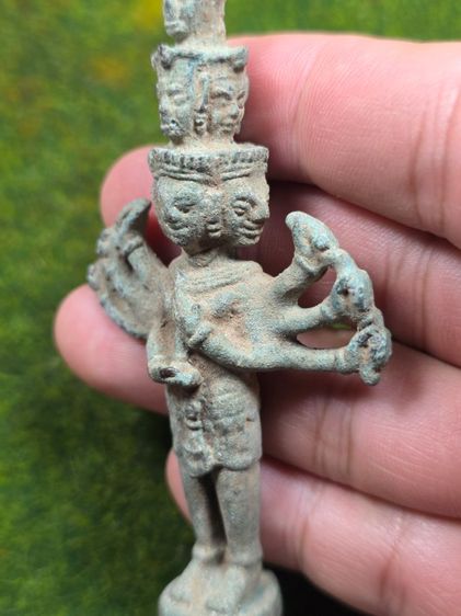 พระบูชากรุทราวดีเก่าๆเนื้อสนิมเขียว รูปที่ 2