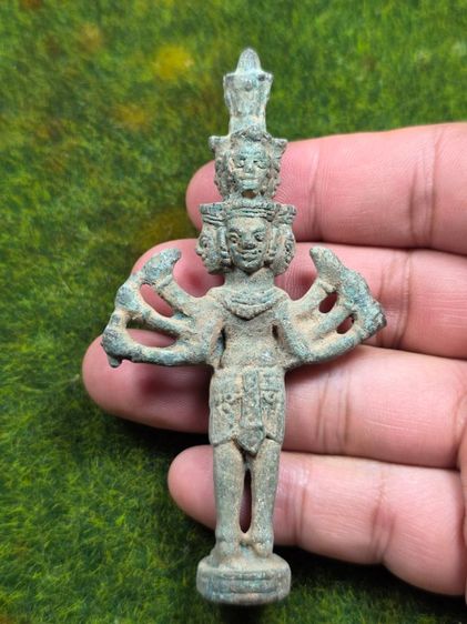 พระบูชากรุทราวดีเก่าๆเนื้อสนิมเขียว รูปที่ 4