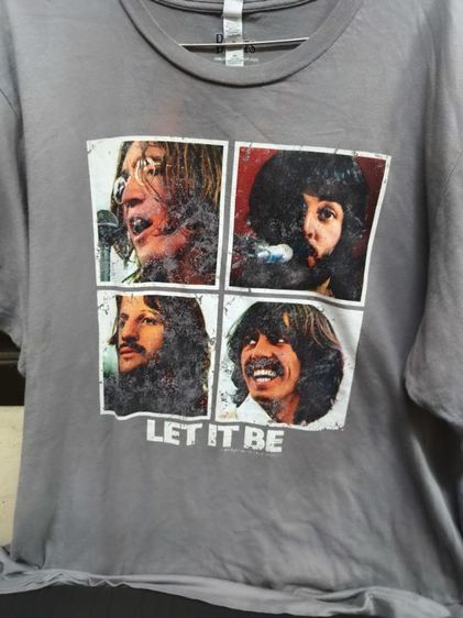 เสื้อคอกลม ลายอัลบั้ม "Let It Be" ของวง The Beatles สถาพใช้งานแล้ว วินเทจ รูปที่ 2