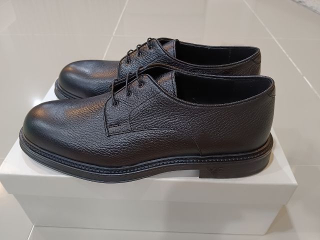 ดำ รองเท้าหนังผู้ชาย emporio armani ของแท้มือหนึ่ง