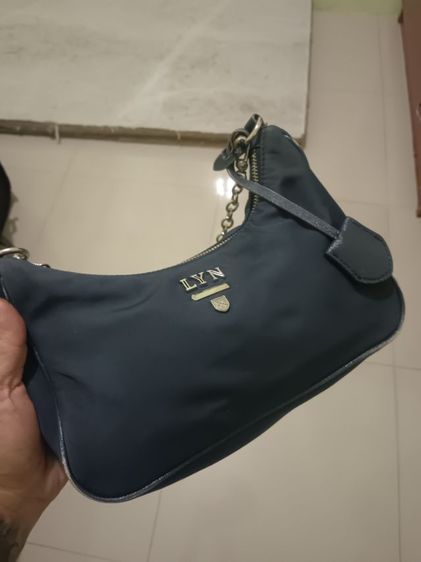 หญิง น้ำเงิน หนัง PU กระเป๋า LYN สีกรม 