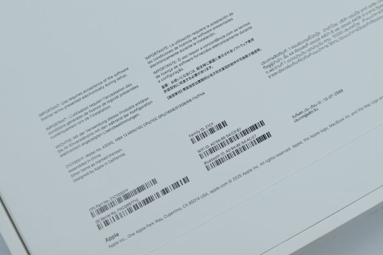 Macbook Air M4 13" 16-512GB (มือ1) รูปที่ 7