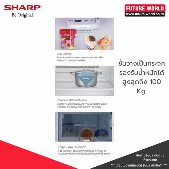 ตู้เย็น 2 ประตู ยี่ห้อ SHARP รุ่น SJ-Y24T-SL ความจุ 7.9 Q ระบบละลายน้ำแข็งอัตโนมัติ น้ำแข็งไม่เกาะ รูปที่ 6