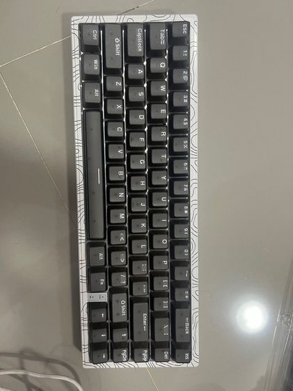 เม้าส์ และคีย์บอร์ด Keyboard Womier w68 he 65percent add Keycap สีดำ