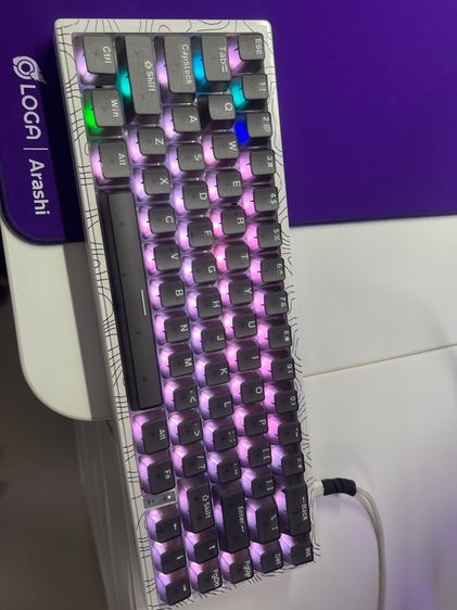 Keyboard Womier w68 he 65percent add Keycap สีดำ รูปที่ 3