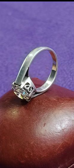 แหวนเงินแท้เปอร์เซนต์ดี ตีโค๊ต 925 ประดับพลอยขาว ตัวแหวน ประมาณ เบอร์ 8.5 - 9  รูปที่ 5