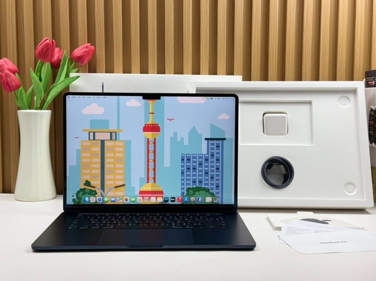 Apple แมค โอเอส 8 กิกะไบต์ อื่นๆ ไม่ใช่ MacBook Air 15-inch M2 2023 Ram8GB SSD256GB Midnight 