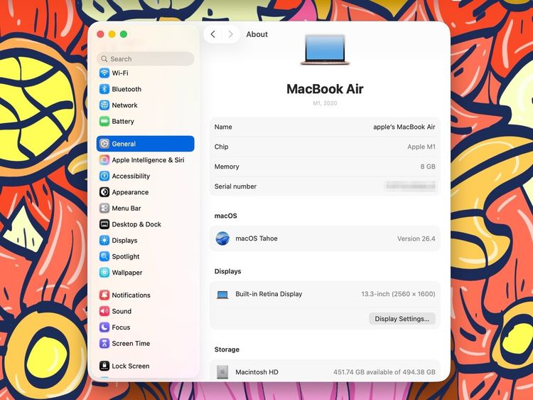 MacBook Air 13-inch M1,2020 Ram8GB SSD512GB Gold รูปที่ 12
