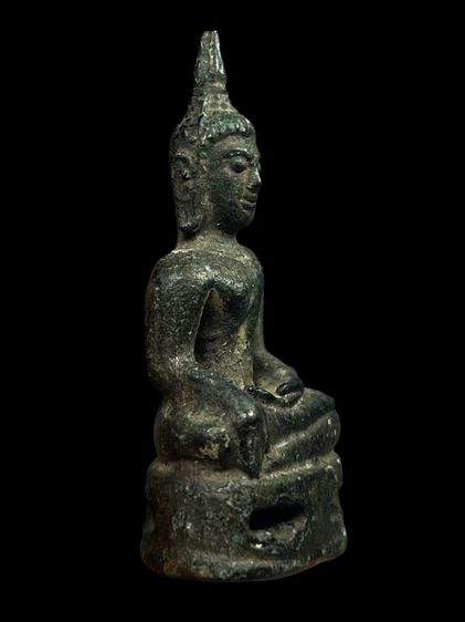 พระบูชาเชียงแสนสิงห์สาม เนื้อสัมฤทธิ์ หน้าตักกว้าง 3.5 cm. สูง 6.5 cm. รูปที่ 5