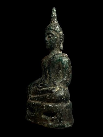 พระบูชาเชียงแสนสิงห์สาม เนื้อสัมฤทธิ์ หน้าตักกว้าง 3.5 cm. สูง 6.5 cm. รูปที่ 4