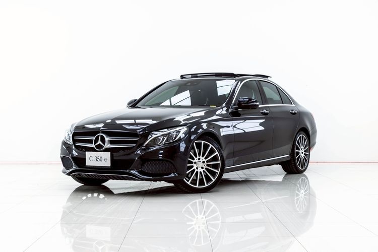 Mercedes-Benz C-Class 2017 C350e Sedan ปลั๊กอินไฮบริด (PHEV) ไม่ติดแก๊ส เกียร์อัตโนมัติ ดำ