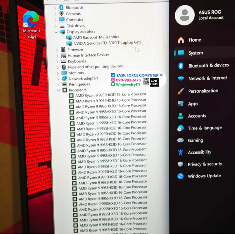 ASUS ROG STRIX G16 G614FR-S5100W - VOLT GREEN  รูปที่ 12