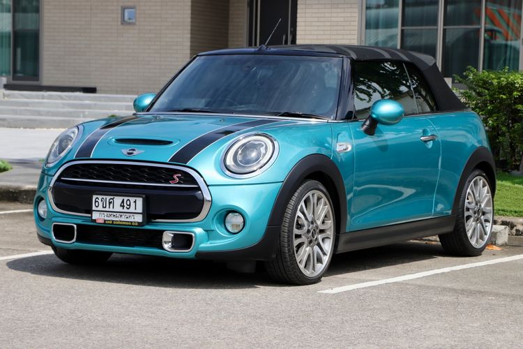 Mini Cabrio 2016 2.0 Cooper S Sedan เบนซิน ไม่ติดแก๊ส เกียร์อัตโนมัติ ฟ้า รูปที่ 4