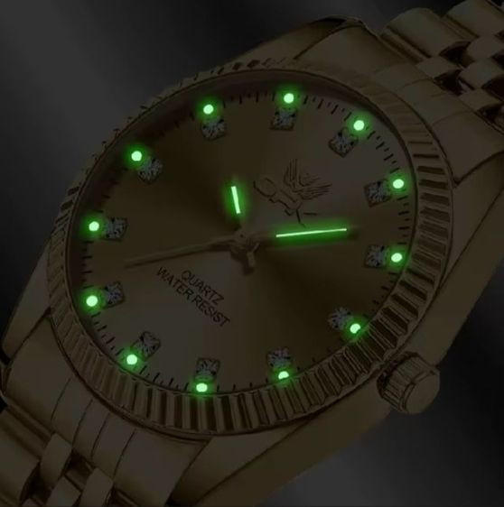 OPK นาฬิกาดั้งเดิมผู้ชายของแท้ติดเพชรควอตซ์นำเข้ากันน้ำสแตนเลสนาฬิกาลำลองเรืองแสง รูปที่ 6