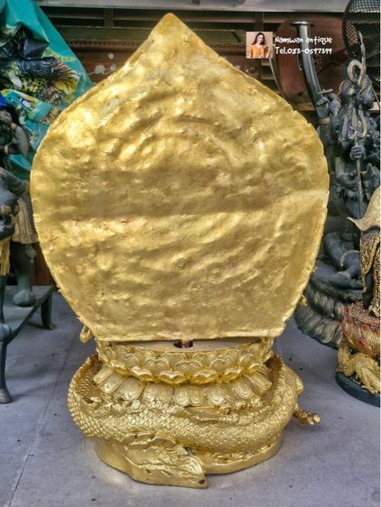 กวนอิมทองเหลืองปิดทองเก่า รูปที่ 4