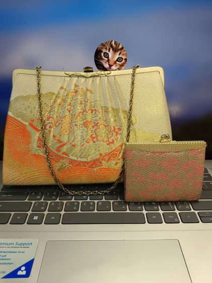 กระเป๋าVintage Japanese Kimono Handbag Silk Purse


