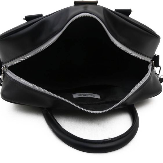 กระเป๋าสะพายข้าง หนังสีดำ ใส่ของได้เยอะ  รูปที่ 6