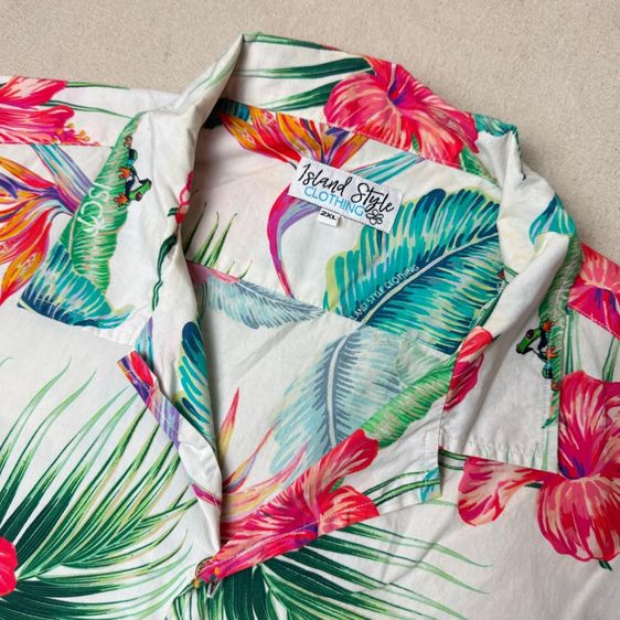 เสื้อฮาวายลายดอก​ Island Style Size XXL รูปที่ 4