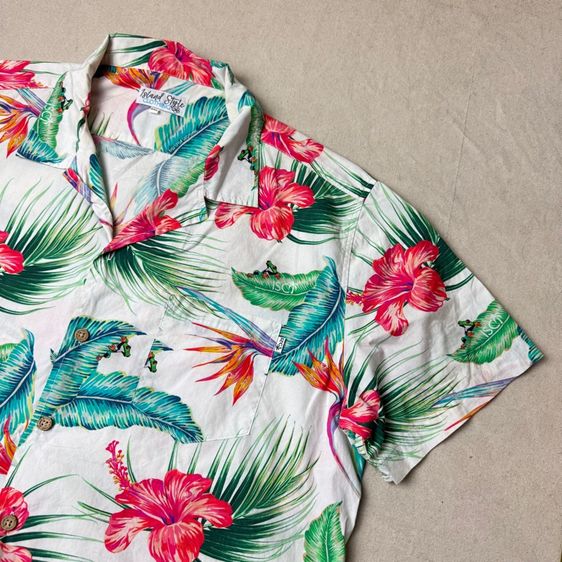 เสื้อฮาวายลายดอก​ Island Style Size XXL รูปที่ 2