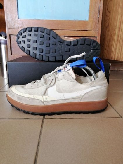 ขาว หนังแท้ รองเท้าผ้าใบ UK 8.5 | EU 42 2/3 | US 9 รองเท้า NIKE TOM SACH แท้ เบอร์ 9 US ส่งฟรี
