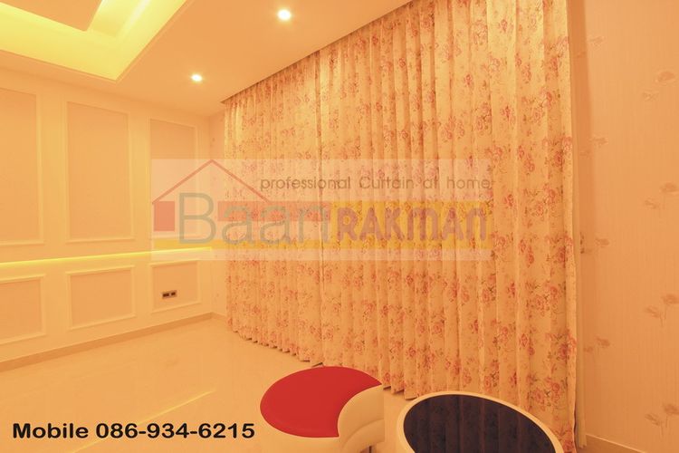 ม่านลอน (Wave Curtain) รับทำออกแบบตกแต่ง ตัดเย็บและติดตั้ง ม่านตอกตาไก่,ผ้าม่านจีบ ม่านคอกระเช้า ม่านพับ ม่านม้วน ม่านปรับแสง รูปที่ 4