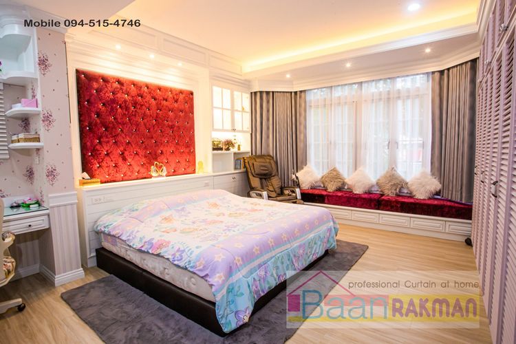 ม่านลอน (Wave Curtain) รับทำออกแบบตกแต่ง ตัดเย็บและติดตั้ง ม่านตอกตาไก่,ผ้าม่านจีบ ม่านคอกระเช้า ม่านพับ ม่านม้วน ม่านปรับแสง