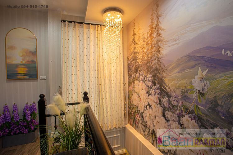 ม่านลอน (Wave Curtain) รับทำออกแบบตกแต่ง ตัดเย็บและติดตั้ง ม่านตอกตาไก่,ผ้าม่านจีบ ม่านคอกระเช้า ม่านพับ ม่านม้วน ม่านปรับแสง รูปที่ 3